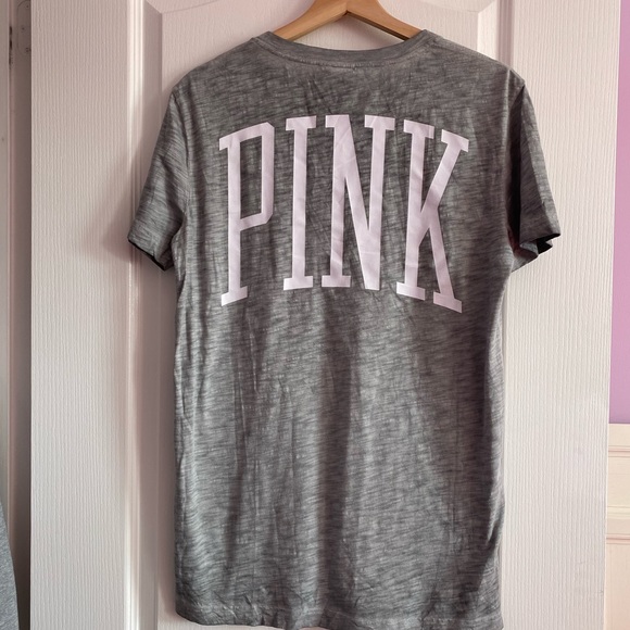 Pink Victoria Secret Grey T-shirt - Picture 2 of 6